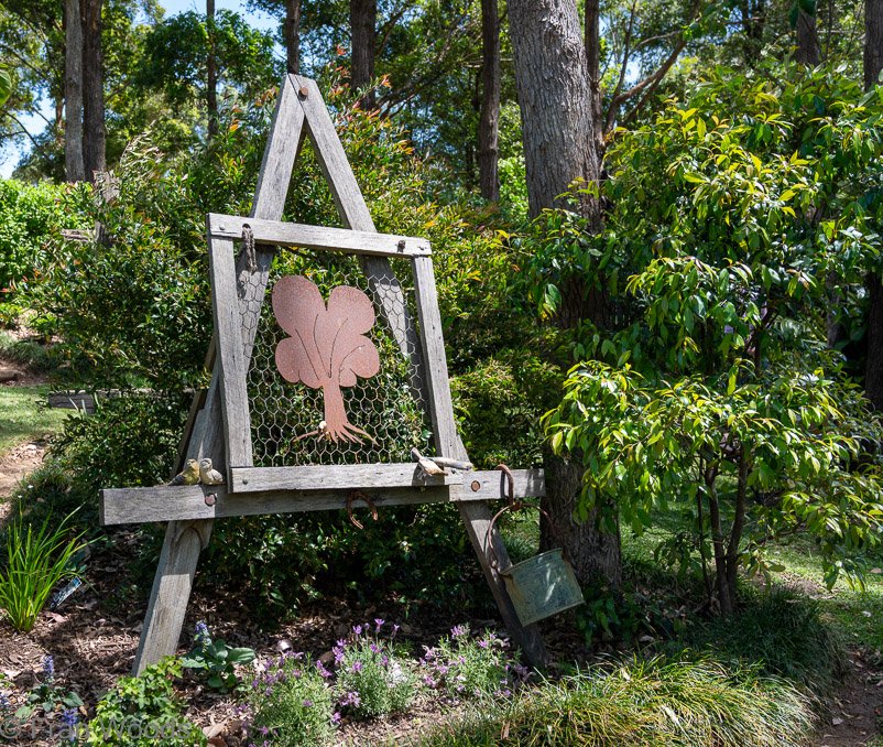 An artist's setup at garden 4