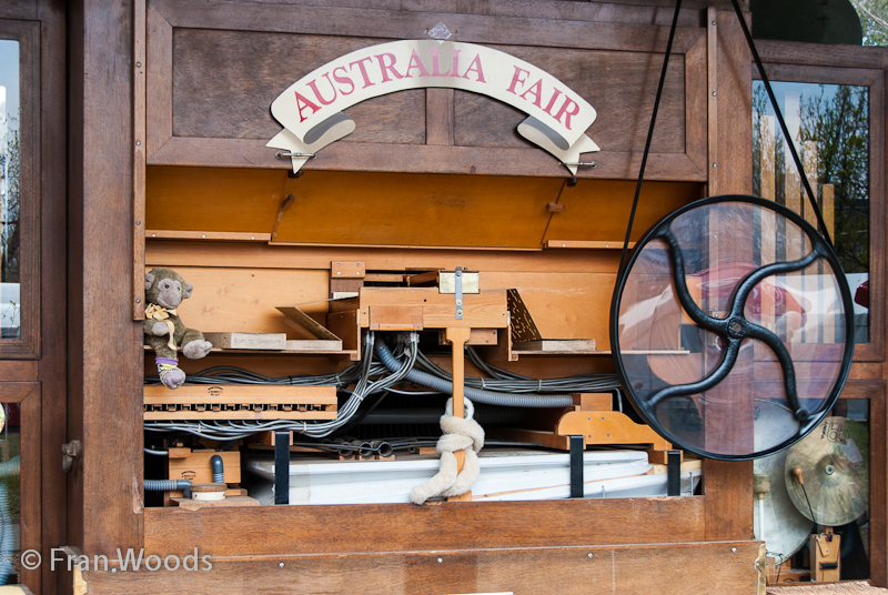 Detail of street organ back.